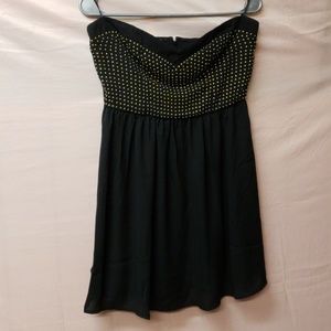 Strapless studded dress